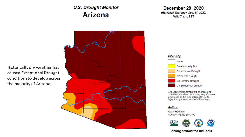 Exceptional Drought conditions for much of Arizona MyRadioPlace
