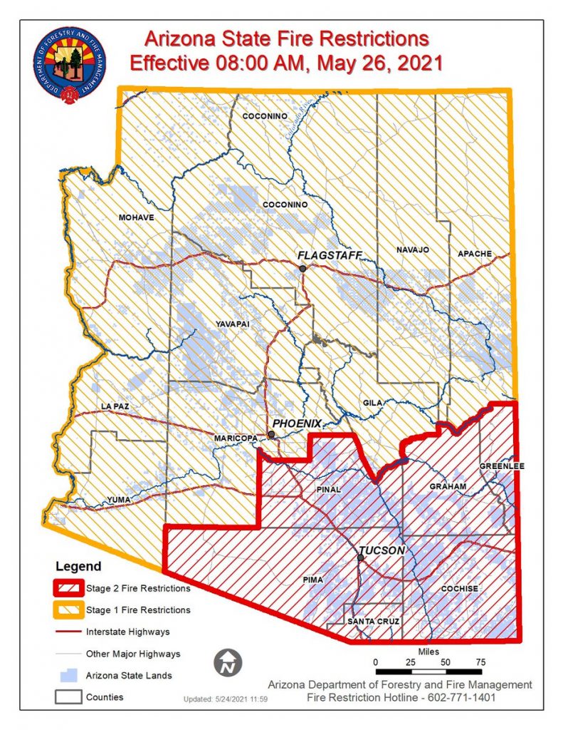 Stage2 Fire Restrictions start Wednesday in Southeastern Arizona