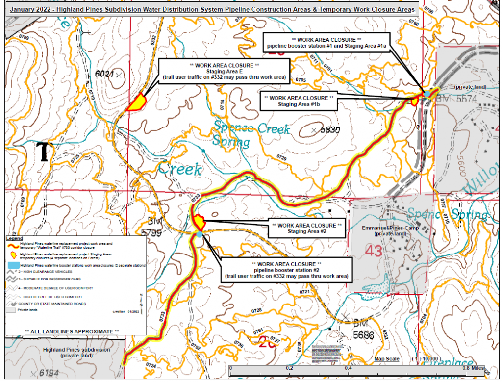 PNF replacing aged waterline to Highland Pines and Girl Scout Camp ...