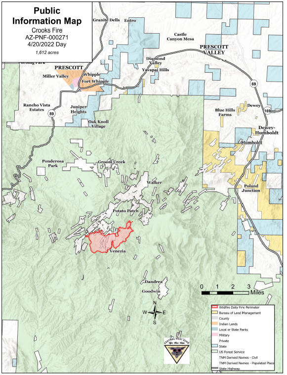 Updated Crooks Fire information and burn map | MyRadioPlace