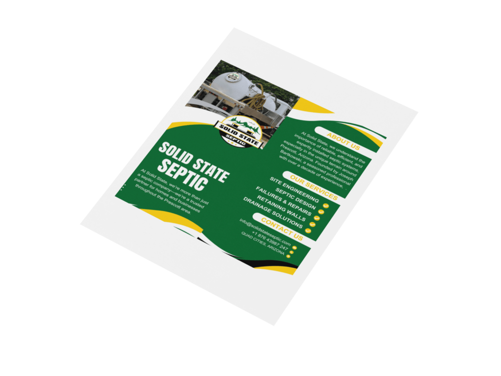 SOLID STATE SEPTIC SERVICES PRESCOTT ARIZONA RACK CARD