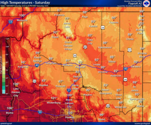 high temperatures saturday