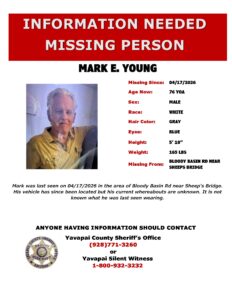 young, m missing person flyer