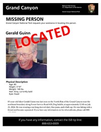 missing person poster guinn found